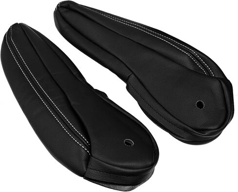 Microfiber Leather Seat Armrest Cover (Black) - Compatible with 2011-2016 Chrysler Town & Country - Left & Right Side - Color Code XLX1 (Check Glove Box Sticker) in Kuwait