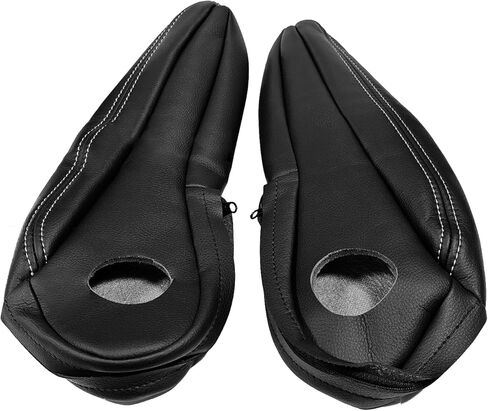 Microfiber Leather Seat Armrest Cover (Black) - Compatible with 2011-2016 Chrysler Town & Country - Left & Right Side - Color Code XLX1 (Check Glove Box Sticker) in Kuwait