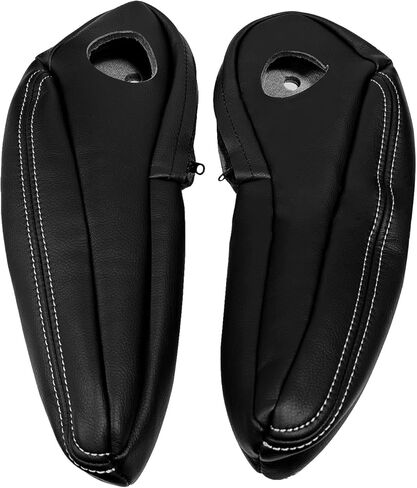 Microfiber Leather Seat Armrest Cover (Black) - Compatible with 2011-2016 Chrysler Town & Country - Left & Right Side - Color Code XLX1 (Check Glove Box Sticker) in Kuwait