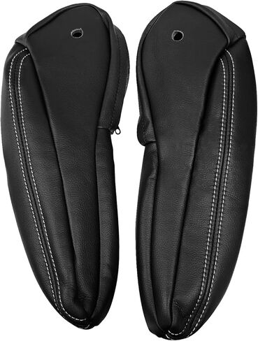 Microfiber Leather Seat Armrest Cover (Black) - Compatible with 2011-2016 Chrysler Town & Country - Left & Right Side - Color Code XLX1 (Check Glove Box Sticker) in Kuwait