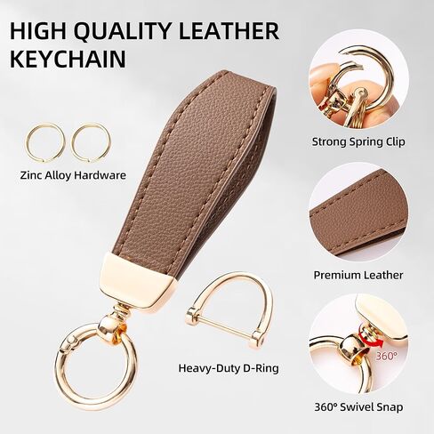 GripKeyShell™ for Audi Key Fob Cover, Leather + Soft TPU Car Key Case with Keychain Fit with A6 7 8 Q8 E-Tron S6 7 RS7 SQ7 R8 in Kuwait