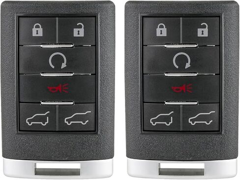Smart Key Fob Remote Replacement Fits for 2007 2008 2009 2010 2011 2012 2013 2014 Cadillac Escalade ESV EXT Keyless Entry Remote OUC6000066 (Pack of 2) in Saudi Arabia