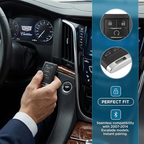 Smart Key Fob Remote Replacement Fits for 2007 2008 2009 2010 2011 2012 2013 2014 Cadillac Escalade ESV EXT Keyless Entry Remote OUC6000066 (Pack of 2) in Saudi Arabia