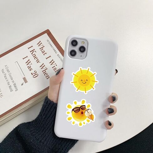 100PCS Sunshine Stickers, Colorful Waterproof Vinyl Decals for Water Bottle, Helmet, Laptop, Phone, Baseball Gifts, Sport Stickers Decorations, Birthday Decorations in Kuwait