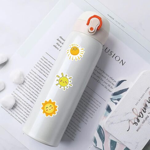 100PCS Sunshine Stickers, Colorful Waterproof Vinyl Decals for Water Bottle, Helmet, Laptop, Phone, Baseball Gifts, Sport Stickers Decorations, Birthday Decorations in Kuwait