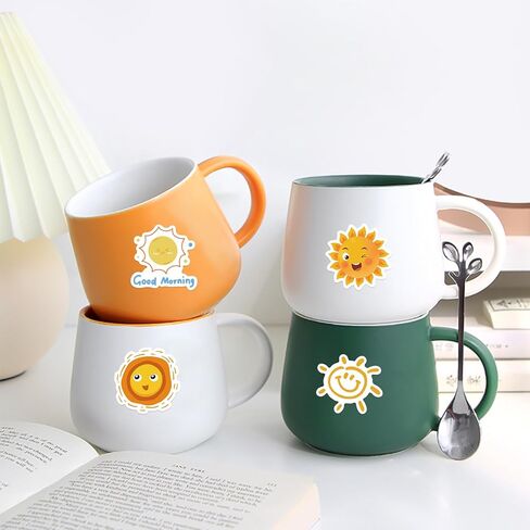 100PCS Sunshine Stickers, Colorful Waterproof Vinyl Decals for Water Bottle, Helmet, Laptop, Phone, Baseball Gifts, Sport Stickers Decorations, Birthday Decorations in Kuwait