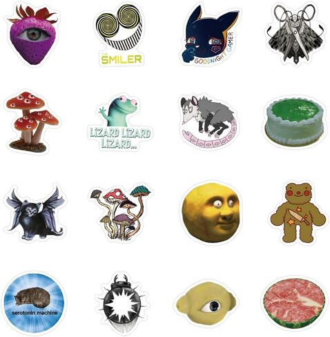 120pcs Weirdcore Stickers Pack, Aesthetic Vinyl Waterproof Sticker Decals for Water Bottle,Laptop,Phone,Skateboard,Scrapbooking,Bumper for Fans for Party Supply in Saudi Arabia