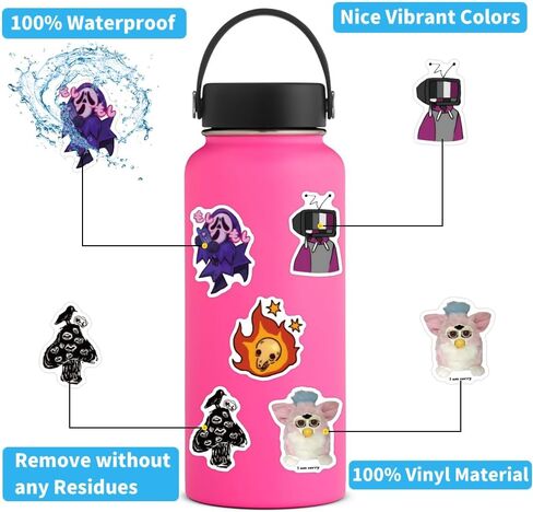 120pcs Weirdcore Stickers Pack, Aesthetic Vinyl Waterproof Sticker Decals for Water Bottle,Laptop,Phone,Skateboard,Scrapbooking,Bumper for Fans for Party Supply in Saudi Arabia