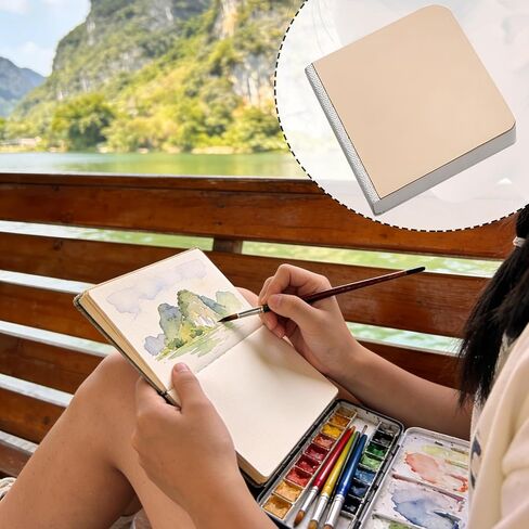 3 Pcs Mini Drawing Sketchbook Small Art Pad Sketchbooks Blank Square Portable Travel Art Pad Sketchbooks for Painting Artists Traveler Office Supplies (3.15 X 3.15 Inches) in Saudi Arabia