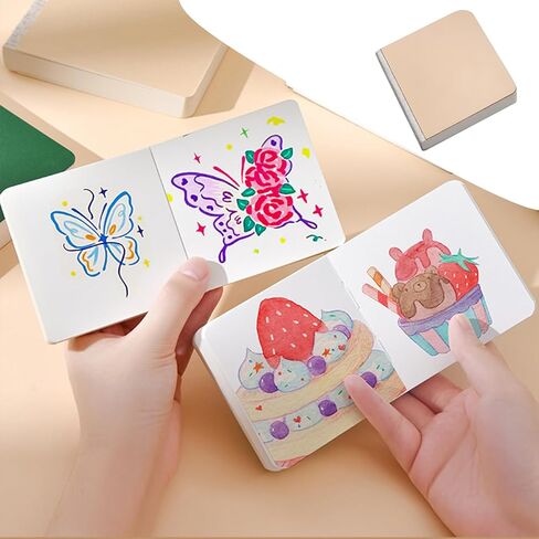 3 Pcs Mini Drawing Sketchbook Small Art Pad Sketchbooks Blank Square Portable Travel Art Pad Sketchbooks for Painting Artists Traveler Office Supplies (3.15 X 3.15 Inches) in Saudi Arabia