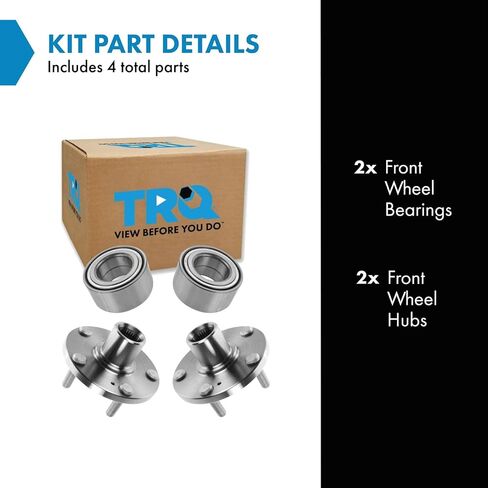 TRQ 2 Piece Front Wheel Bearing & Hub Kit Set Compatible with 2012-2014 Hyundai Azera 2006-2013 Sonata 2014 Kia Sportage in Kuwait