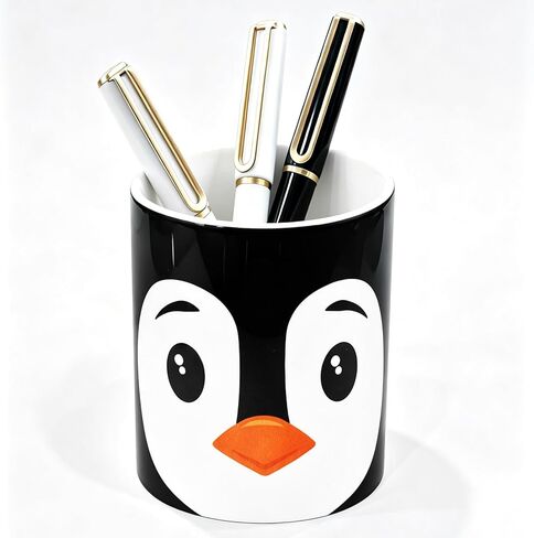 Ceramic Pencil Holder for Desk Cute Pen Holder Black Skull Skeleton Pencil Cup Pot Desk Organizer Large Capacity Makeup Brush Holders Multifunctional Office Supplies for Home School in Saudi Arabia