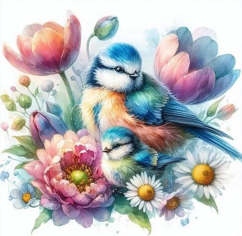 Acudotr Diamond Painting Kits for Adults, 5D DIY Bird Diamond Art Kits for Beginners, Full Drill Diamond Painting Kits for Home Wall Decor, 12x12 Inch in Kuwait