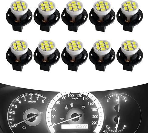 10 PCS T10 LED Dashboard Light Bulb, 194 168 High Brightness Sensitive Response 3020 8SMD Light with Twist Lock Plug, Plug and Play Waterproof Bulb, Indicator Light Set (Blue) in Kuwait