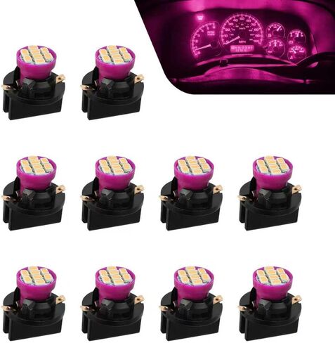 10 PCS T10 LED Dashboard Light Bulb, 194 168 High Brightness Sensitive Response 3020 8SMD Light with Twist Lock Plug, Plug and Play Waterproof Bulb, Indicator Light Set (Blue) in Kuwait