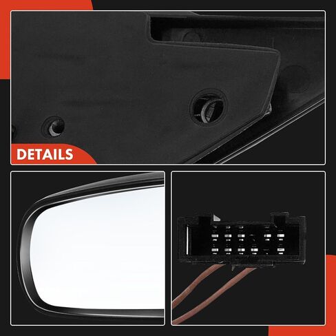 A-Premium Pair (2) Driver and Passenger Side Manual Door Mirror - Compatible with Volkswagen Jetta 1999-2005, Golf 1999-2006 - Heated Manual Folding Black Outside Rear View Mirror in Kuwait