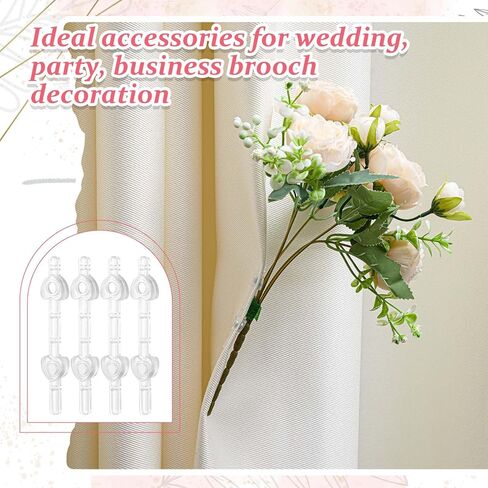 Waydress 14 Pieces Floral Boutonniere Magnets Corsage Brooches Magnet and Elastic Pearl Wrist Bands Wristlets Corsage Accessories for Handmade Wedding Prom Bride Boutonnieres Straight Pins (Clear) in Kuwait