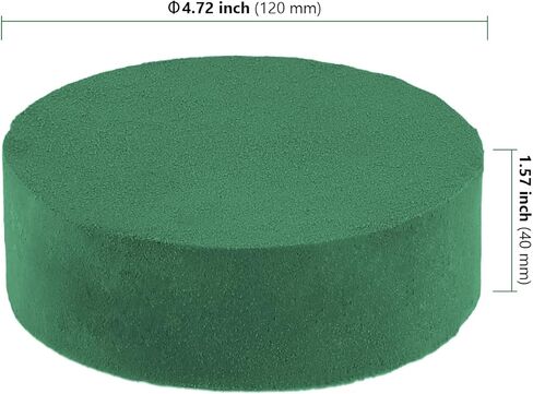 HAKZEON 20 PCS Round Floral Foam Blocks 4.7 Inch, Green Wet Dry Flower Foam for Artificial and Fresh Flower Arrangements Craft in Kuwait