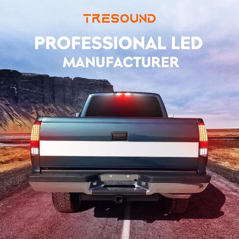 Tresound LED Tail Light + 3rd Brake Cargo Light for Dodge Ram 1500 2013-2018, for Ram 2500 & 3500 2014-2018, for 2019-2024 RAM 1500 Classic [Only fit Factory LED Model] Chrome Housing Smoked Lens in Kuwait