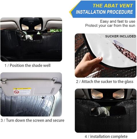 Polyster Windshield Sunshade A Cute Pitbull Wearing Sunglasses Heat UV Rays Reflective Car Sun Shade Front Windshield for Cars Trucks Sedans SUVs in Saudi Arabia