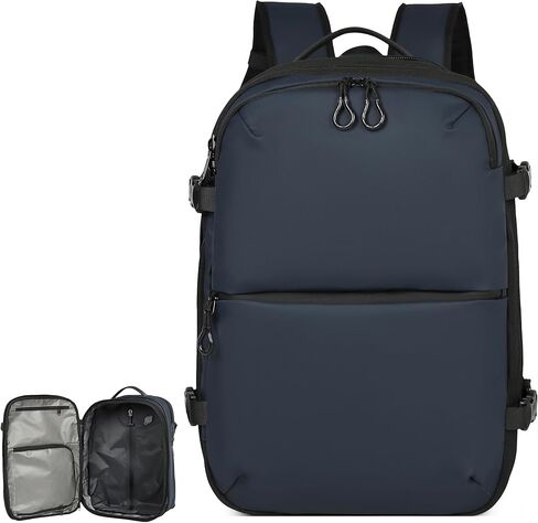 Vacuum Seal Travel Backpack，70L Expandable Carry On Backpack TSA Lock with Vacuum System, Large Capacity for Check-in, Men Women Airline Business Overnight (L-Blue) in Saudi Arabia