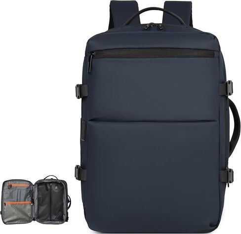Vacuum Seal Travel Backpack，70L Expandable Carry On Backpack TSA Lock with Vacuum System, Large Capacity for Check-in, Men Women Airline Business Overnight (L-Blue) in Saudi Arabia