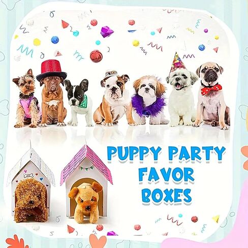 30 Pcs Dog House Party Favor Boxes, White Dog House Shaped Treat Gift Boxes with Handle for Back to School Parties, Pet Birthday, School Events, DIY Crafting, Puppy Pet Adoption in Saudi Arabia