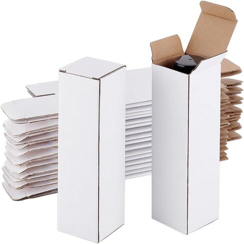 PH PandaHall 30pcs White Gift Box 2x2x7 inch Small Paperboard Gift Box Rectangle Box with Lids for Crafts Perfume Packaging Boxes for Candle Bottles Wrapping Organizer in Kuwait
