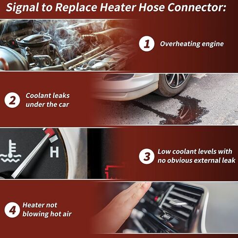 68280784AB Heater Hose Joint Connctor for Jeep Wrangler JL 2018-2024 2.0L L4 HVAC Heater Hose Tee Connector t Fitting Aluminum Alloy Heater Supply Pipe Tube Joint-Heat Water Pipe in Kuwait