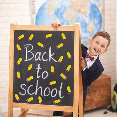 500Pcs Pencil Sticker,1.5in Back to School Stickers,Holographic Waterproof Self-Adhesive Decals for Envelope Scrapbook First Day of School Teacher Reward in Saudi Arabia