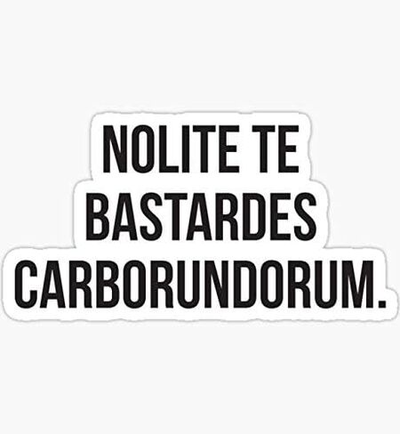 Nolite te Bastardes Carborundorum. Handmaid's Tale - Sticker Graphic - Auto, Wall, Laptop, Cell, Truck Sticker for Windows, Cars, Trucks in Kuwait