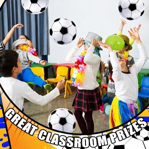 Seenelling 12 Pack Soccer Party Favors Bulk for Kids Toys Lollipop Stationery Set Contains Soccer Beach Balls Stress Balls Pencils for Kid Birthday Gift Classroom Prizes Set Goodie Bag Fillers in Kuwait