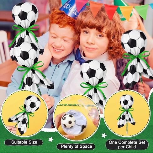 Seenelling 12 Pack Soccer Party Favors Bulk for Kids Toys Lollipop Stationery Set Contains Soccer Beach Balls Stress Balls Pencils for Kid Birthday Gift Classroom Prizes Set Goodie Bag Fillers in Kuwait