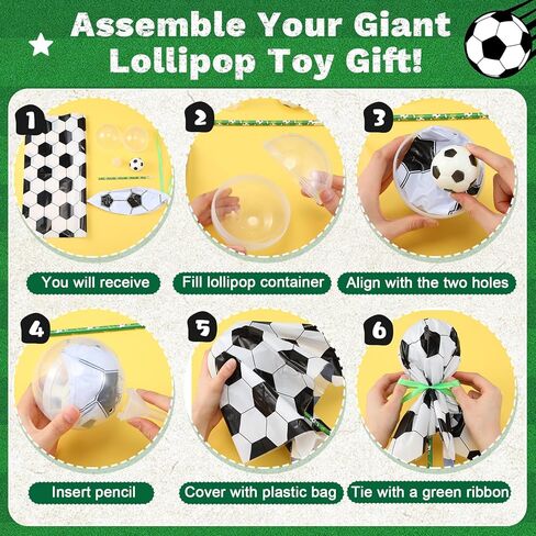 Seenelling 12 Pack Soccer Party Favors Bulk for Kids Toys Lollipop Stationery Set Contains Soccer Beach Balls Stress Balls Pencils for Kid Birthday Gift Classroom Prizes Set Goodie Bag Fillers in Kuwait