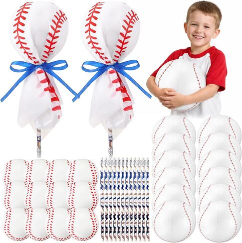 Seenelling 12 Pack Soccer Party Favors Bulk for Kids Toys Lollipop Stationery Set Contains Soccer Beach Balls Stress Balls Pencils for Kid Birthday Gift Classroom Prizes Set Goodie Bag Fillers in Kuwait