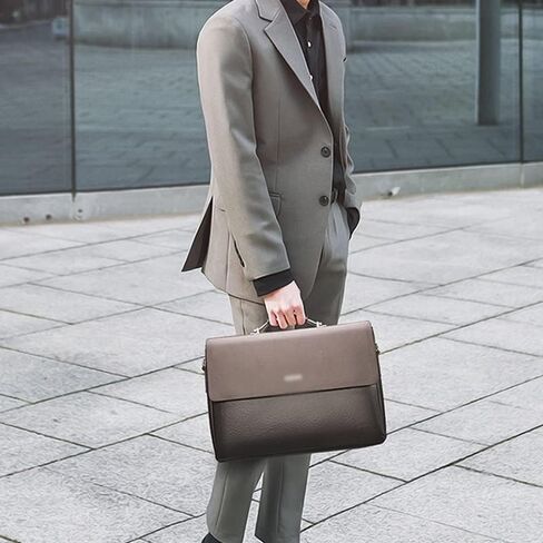Briefcase Leather Laptop Handbag Travel Handbag Designer Soft Leather Bag in Saudi Arabia