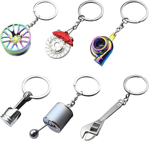 6PCS Car Keychainfor Women Men, Fashion Keychain Accessories, Car Key Ring Present for Father Husband Boyfriends in Kuwait