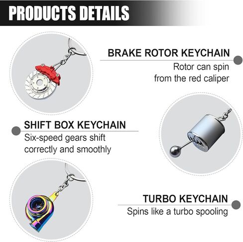 6PCS Car Keychainfor Women Men, Fashion Keychain Accessories, Car Key Ring Present for Father Husband Boyfriends in Kuwait