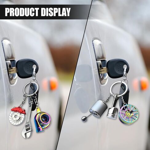 6PCS Car Keychainfor Women Men, Fashion Keychain Accessories, Car Key Ring Present for Father Husband Boyfriends in Kuwait