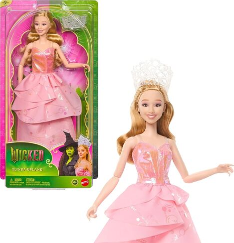 Mattel Universal Pictures’ Wicked Glinda Upland Fashion Doll with Removable Outfit & 7 Points of Articulation, Inspired by the Movie in Kuwait