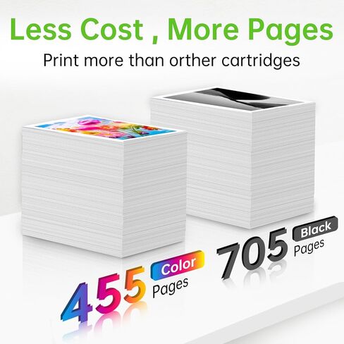 67XL Ink Cartridges Black/Color Combo Pack Compatible for HP Ink 67 XL 67XL HP67 XL HP67XL Work with HP DeskJet 2855e 2800e 2852e 2827e Printer Ink (1 Black, 1 Color) in Saudi Arabia