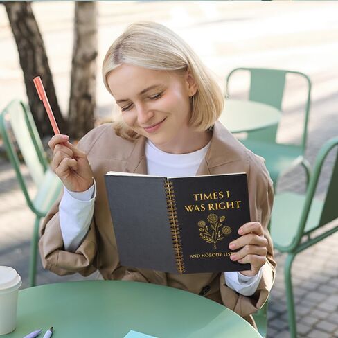 Time I was Right and Nobody Listened 160 Pages Lined Spiral Notebook, Funny Floral Ruled Hardcover Notebook for Work, Appreciation Gifts for Coworker Employee, Sarcastic Office Gifts for Colleague C in Kuwait