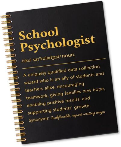School Psychologist 160 Pages Lined Spiral Notebook, Funny Notebook for Psych Diagnostician, Appreciation Gifts for School Psych SPED Teacher, Psychology Grad Gifts for Future Teacher in Kuwait