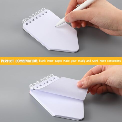 Resurhang 24 Pcs Back to School Mini Notebooks Bulk Small Pocket Spiral Notebook Pencil Shape 50 Pages Cute Tiny Notepads Memo Pads for Office Teacher Students Graduation Gifts Classroom Prizes in Kuwait