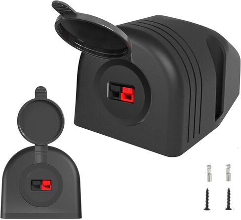 لوحة جبل مزدوجة الإسكان موصل أندرسون و أندرسون باوربول، طقم موصل PowerPort-2 مقاوم للطقس PP15/30/45، تيار مستمر مستمر، مع غطاء غبار - للوحات المعلومات لصندوق الطاقة الشمسية للقوارب البحرية RV in Kuwait