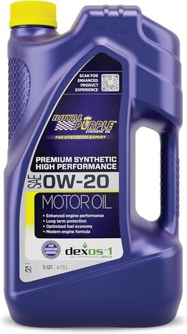 Royal Purple API-Licensed SAE 0W-20 High Performance Synthetic Motor Oil - 5 Quart - (Pack of 3) in Kuwait