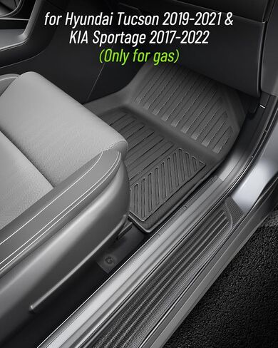 Floor Mats & Cargo Liner for Kia Sportage 2017-2022 (Gas ONLY) for Hyundai Tucson 2019-2021,All Weather Carpet Cargo Liner Door Sill Protectors 9 Pcs in Kuwait