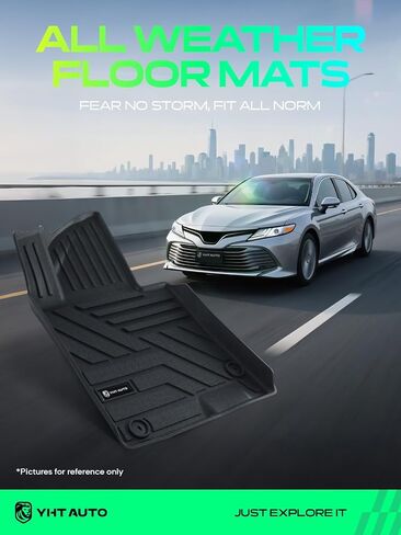 سجادات أرضية YHTAUTO وسجادة شحن متوافقة مع Kia K5 2021-2026 (FWD) وHyundai Sonata 2020-2026 (5 مقاعد)، وبطانات أرضية TPE تناسب جميع الأحوال الجوية، الصف الأول والثاني وسجادة صندوق السيارة، مجموعة من 4 in Kuwait
