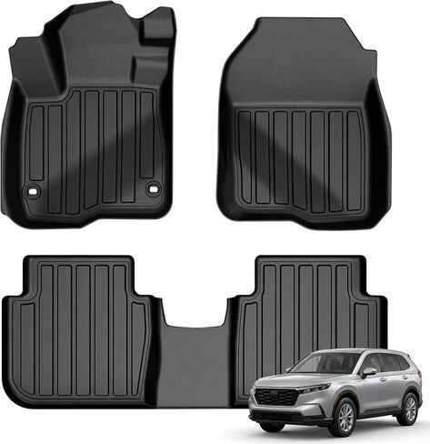 Floor Mats for Toyota Camry 2018-2024, All Weather Custom Fit Anti-Slip TPE Rubber Floor Mats Set, Toyota Camry Automotive Accessories, Rugged Camry Car Liners, 1st & 2nd Row Mat, Black in Saudi Arabia