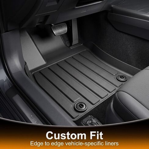 Floor Mats for Toyota Camry 2018-2024, All Weather Custom Fit Anti-Slip TPE Rubber Floor Mats Set, Toyota Camry Automotive Accessories, Rugged Camry Car Liners, 1st & 2nd Row Mat, Black in Saudi Arabia